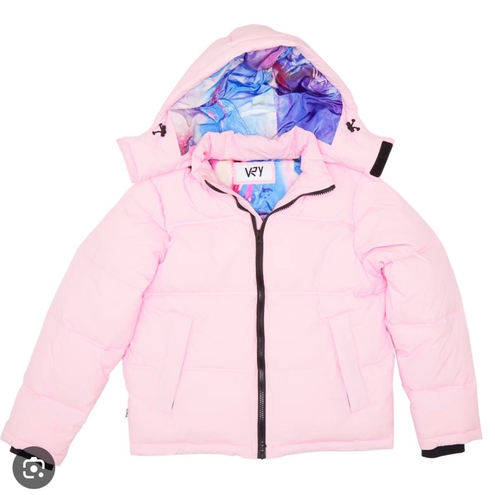 Women's Pink Puffer Jacket size L